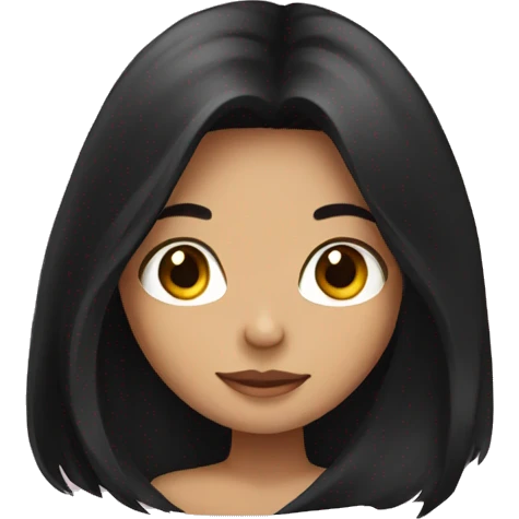 girl with long black hair emoji
