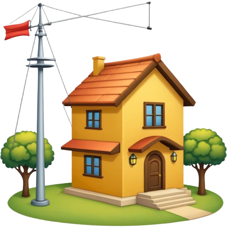 faça a corporação capsula, no caso a casa amarela da corpração capsula de dragon ball, redonda emoji