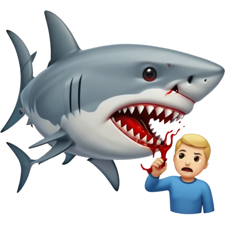 Shark eating person emoji