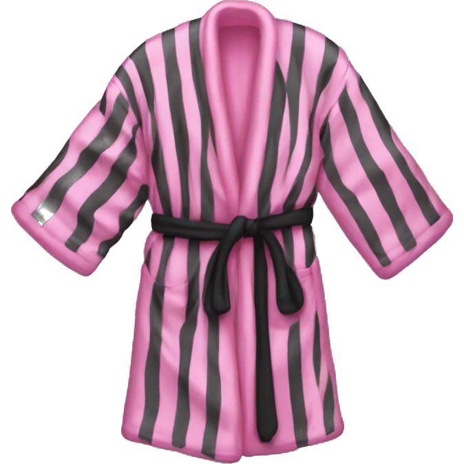 just a robe with black and pink vertical stripes emoji