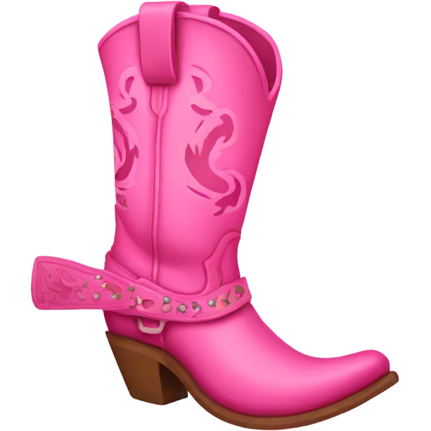 Pink cowboy boot emoji
