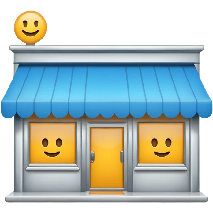Emoji for an e-commerce marketplace: a web storefront, digital shop, or online shopping symbol. emoji