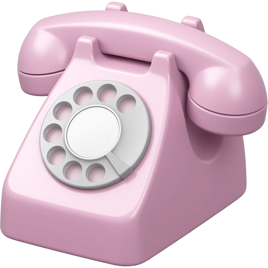 pastel retro phone with soft shadows, gentle sparkle, clean girl vibes emoji