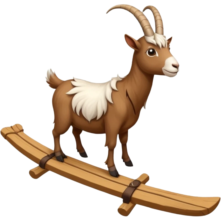 Goat rideing on pike emoji