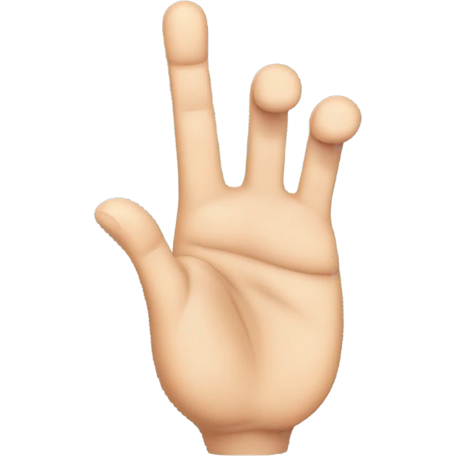 A Hand with 3 and 1/2 fingers and the thumb  emoji