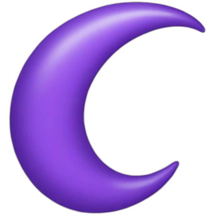 Purple crescent emoji