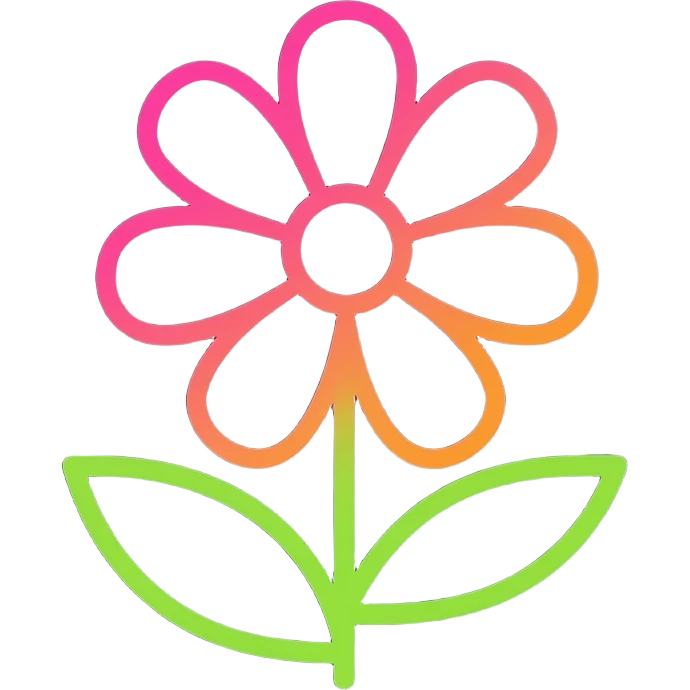 A summert hot fuchsia pink, neon lime,neon orange, and black color floral line art on a sleek black background, designed to be inviting, playful and minimal, 16k hd professional quailty, must not be blurry, must be no emoji faces, emoji icons, no human figures  emoji