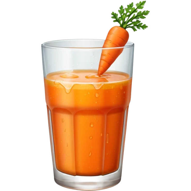 a glass of carrot juice, simple, clear emoji