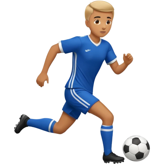 High resolution full body of a soccer player emoji