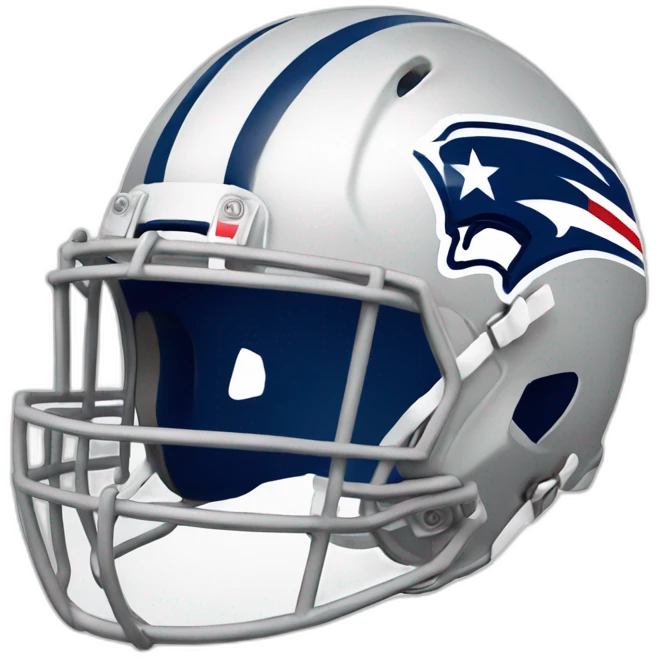 Blueprint drawing of an American football helmet emoji
