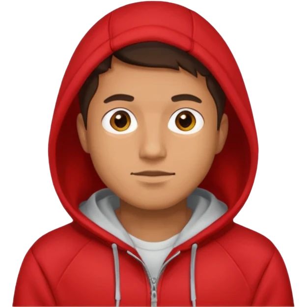 Man in the red hoodie  emoji