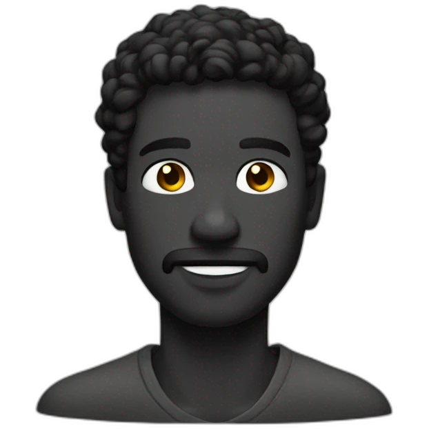 Homme noir qui tiens du coton  emoji