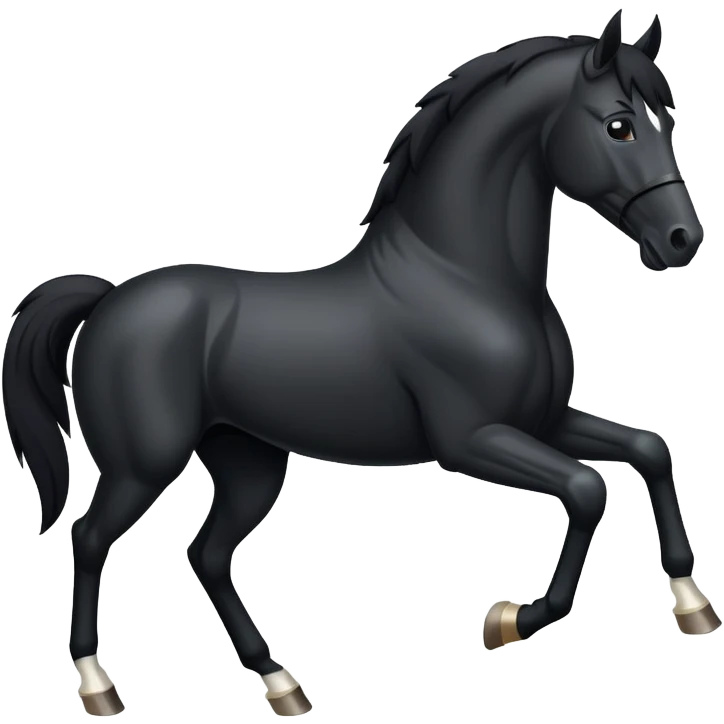 Horse black emoji