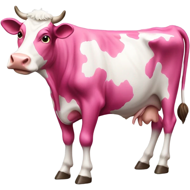 Pink cow emoji