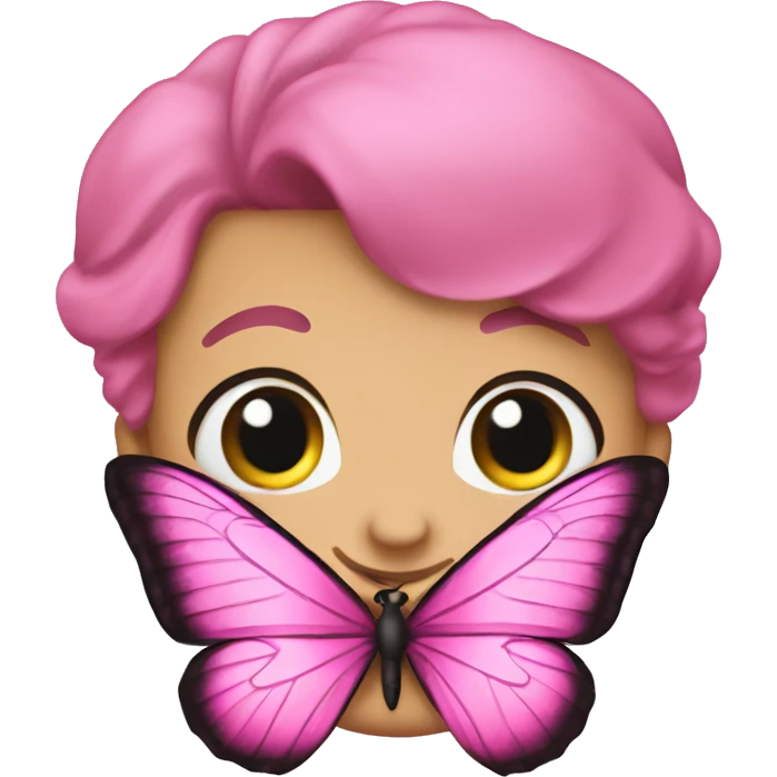 borboleta rosa emoji
