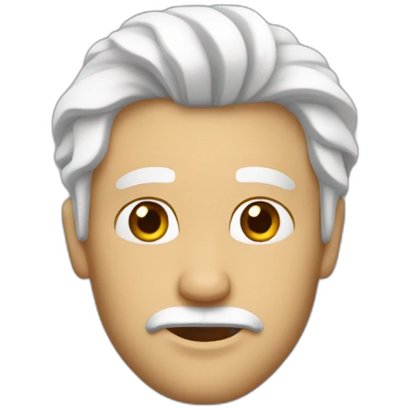 Un hombre blanco con el pelo rizo emoji