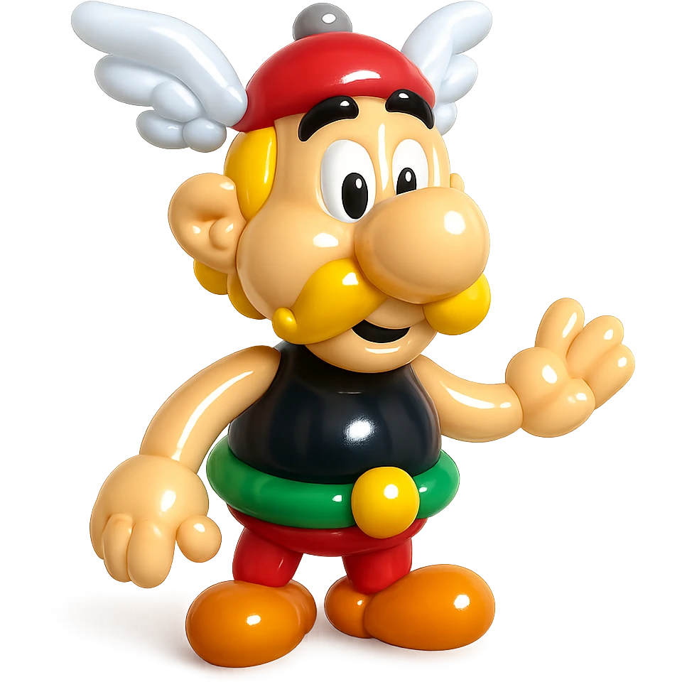 balloon style Asterix with wings emoji