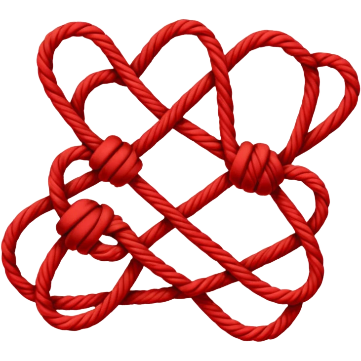 Red string tied together  emoji