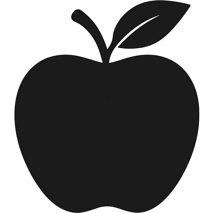 black apple, digital illustration emoji