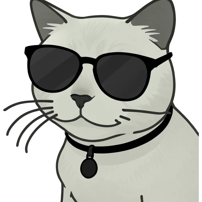 Cat with sunglasses emoji