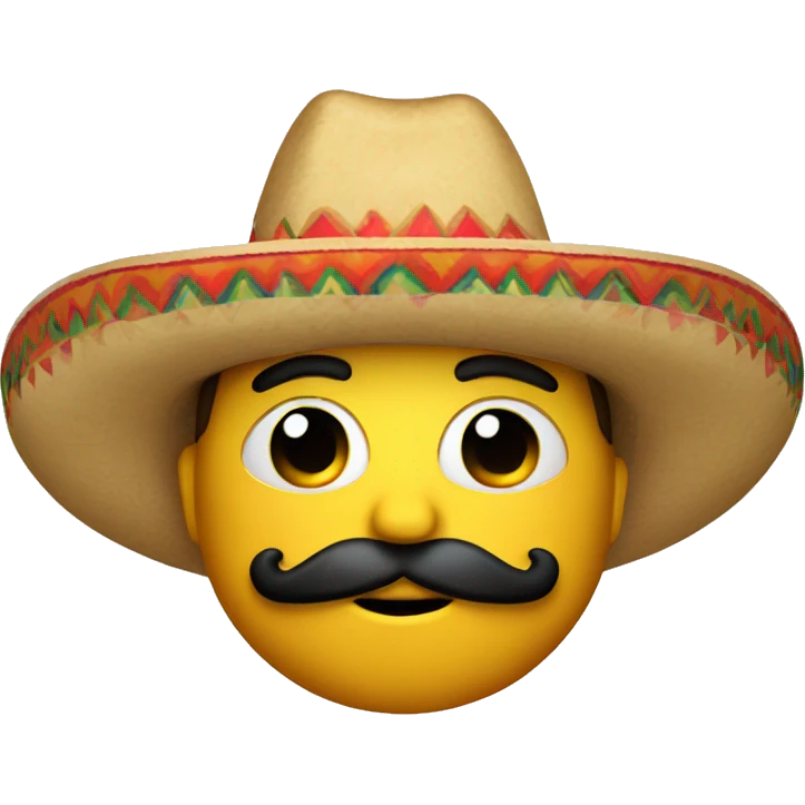 Mexican with a sombrero and mustache  emoji