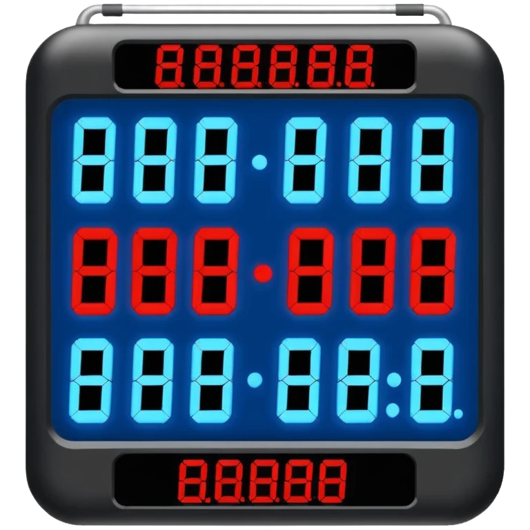 electronic score board blue (#00A3E0) and red (#F9423A) emoji