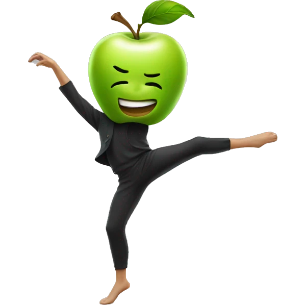 dancing apple emoji