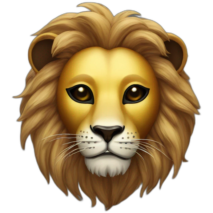 Lion inspired Masquerade mask emoji