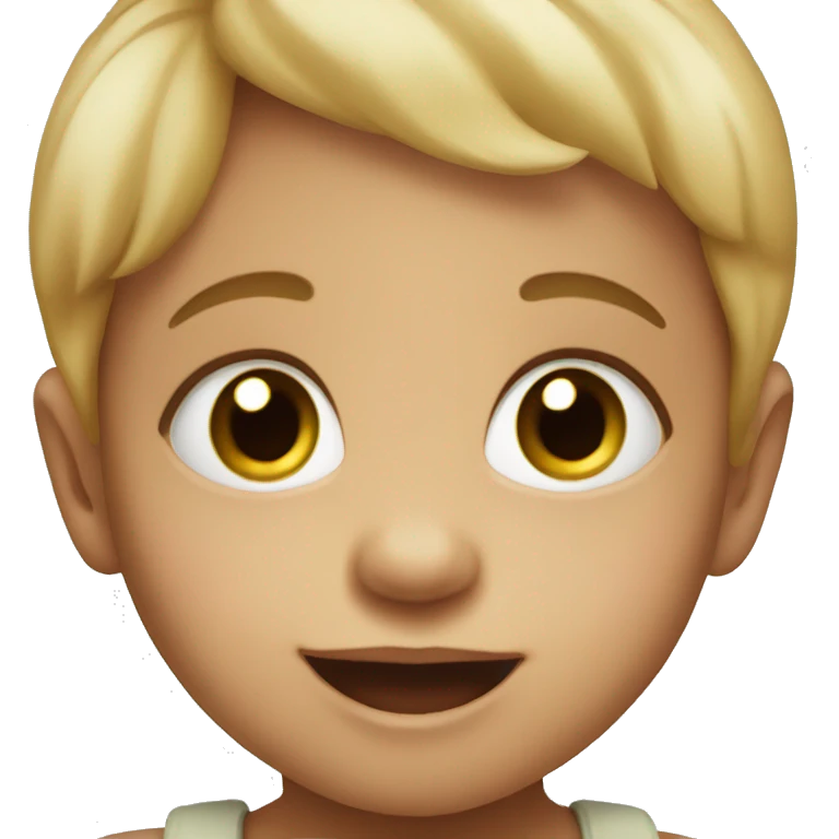 smiling baby with big eyes emoji