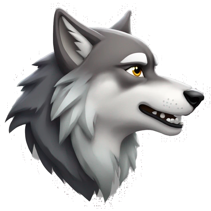 Howling muscular wolf  emoji