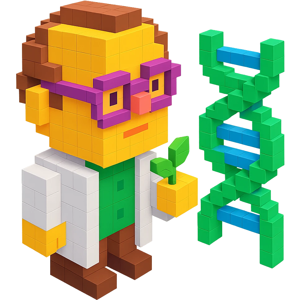 Gregor Mendel and genetics emoji