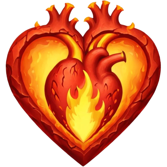volcano-themed heart emoji