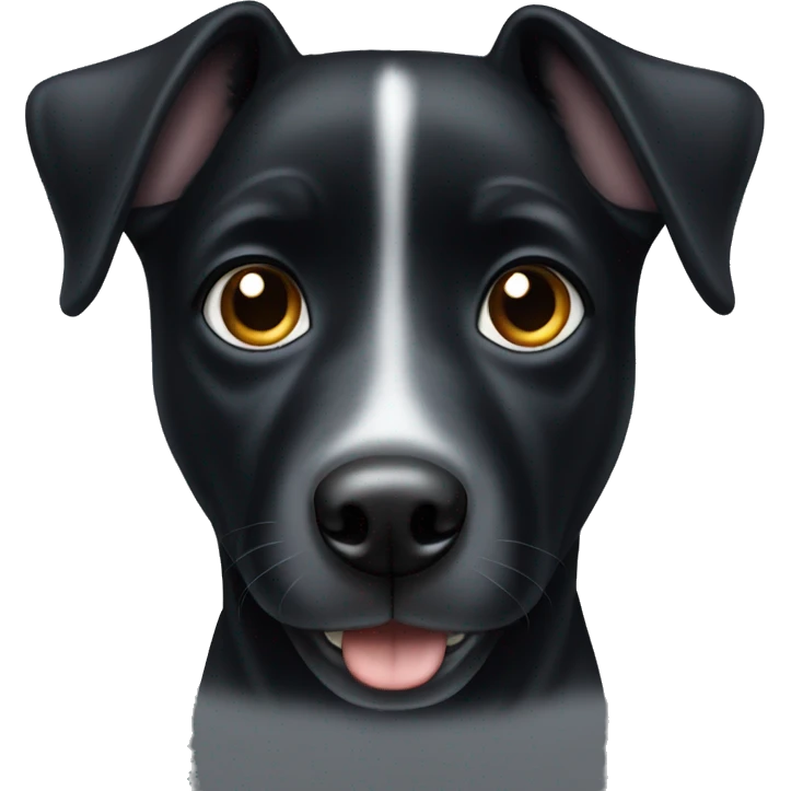 black dog with grey eyes emoji