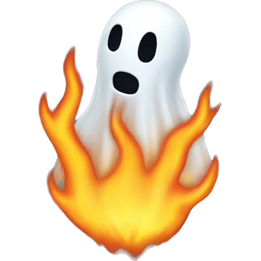 ghost on fire emoji