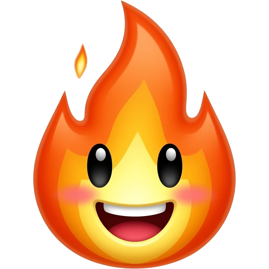 simple cartoon ish spark emoji make it somewhat related to fire emoji