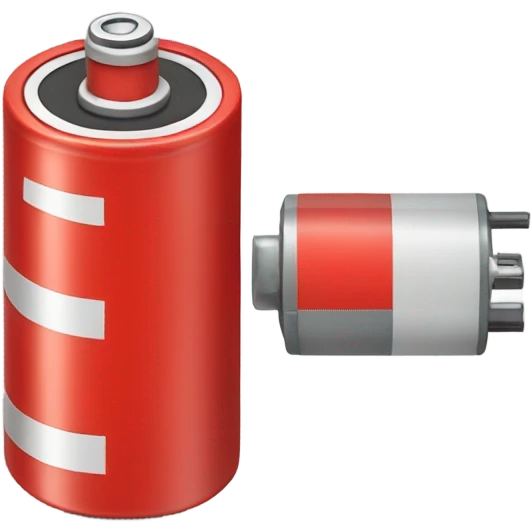 Red battery  emoji