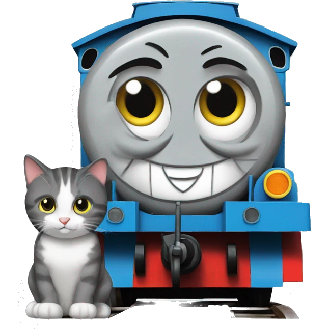 thomas the tank engine and cat emoji
