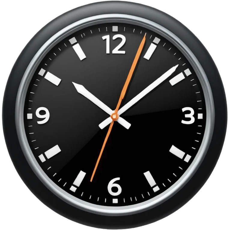 black shadow clock emoji