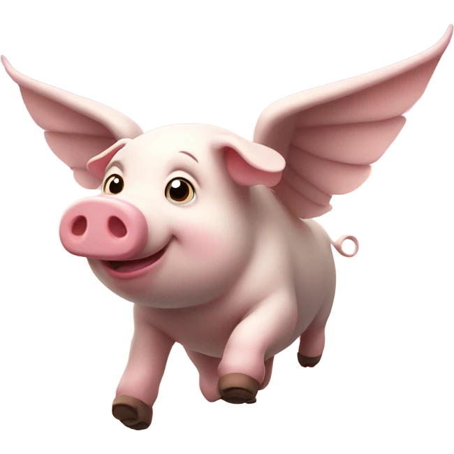 Flying pig emoji