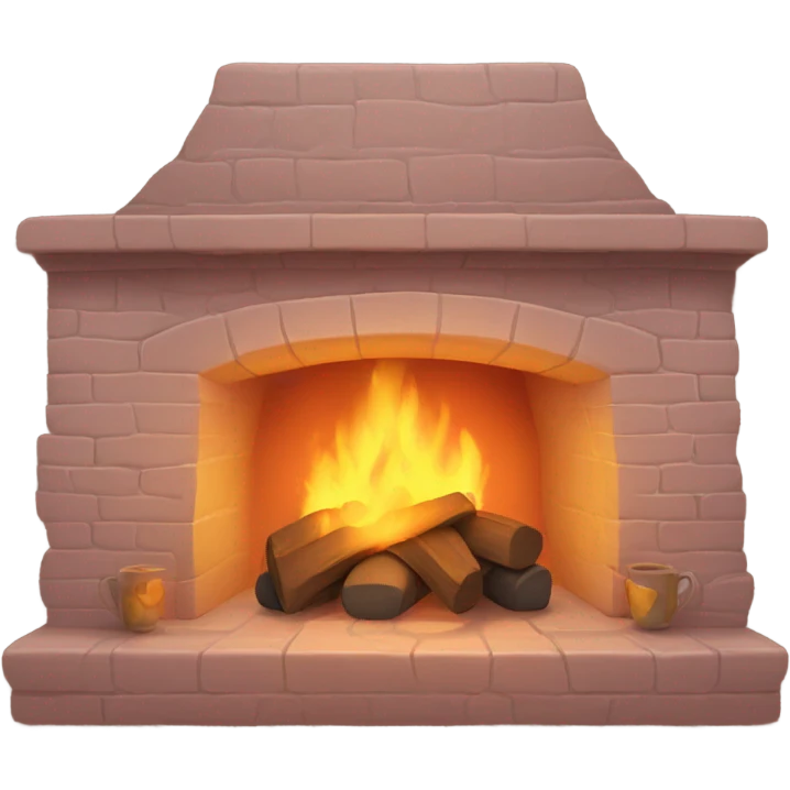 Fireplace cuddle emoji