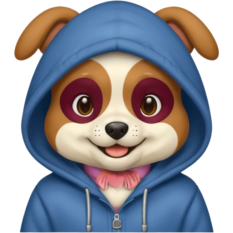 dog wearing hoodie emoji