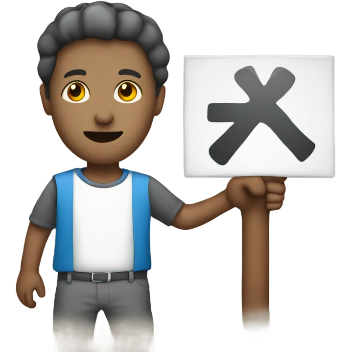 A person head with a holding a piece sign walking of imige emoji