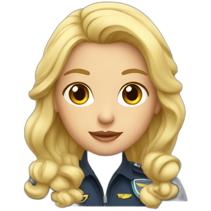 pilot blonde girñ emoji
