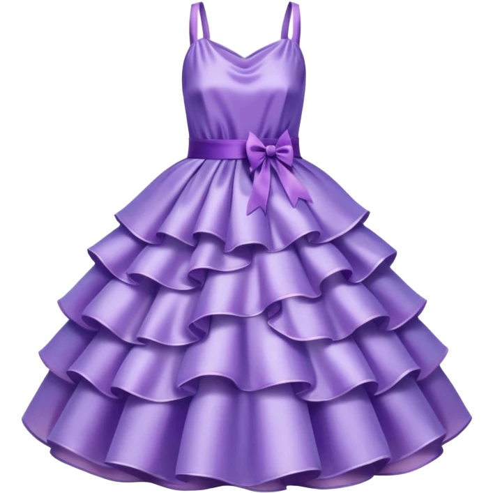 fluffy purple dress emoji