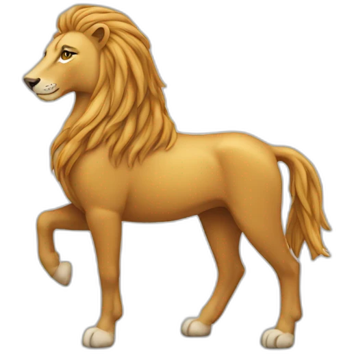 Cheval sur lion emoji