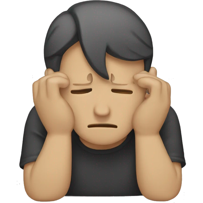 facepalm going through face emoji