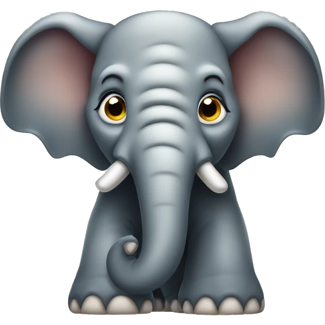 elephant winking his eye emoji