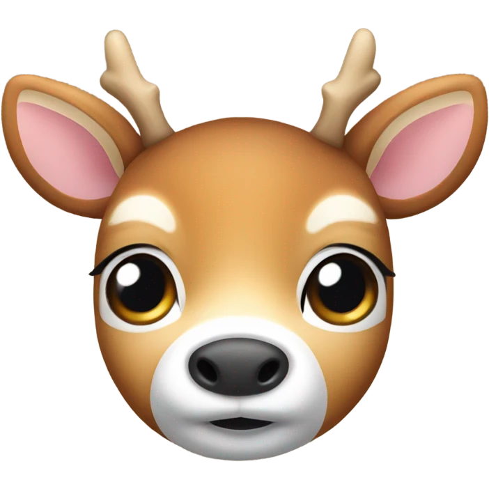 Cute deer face  emoji