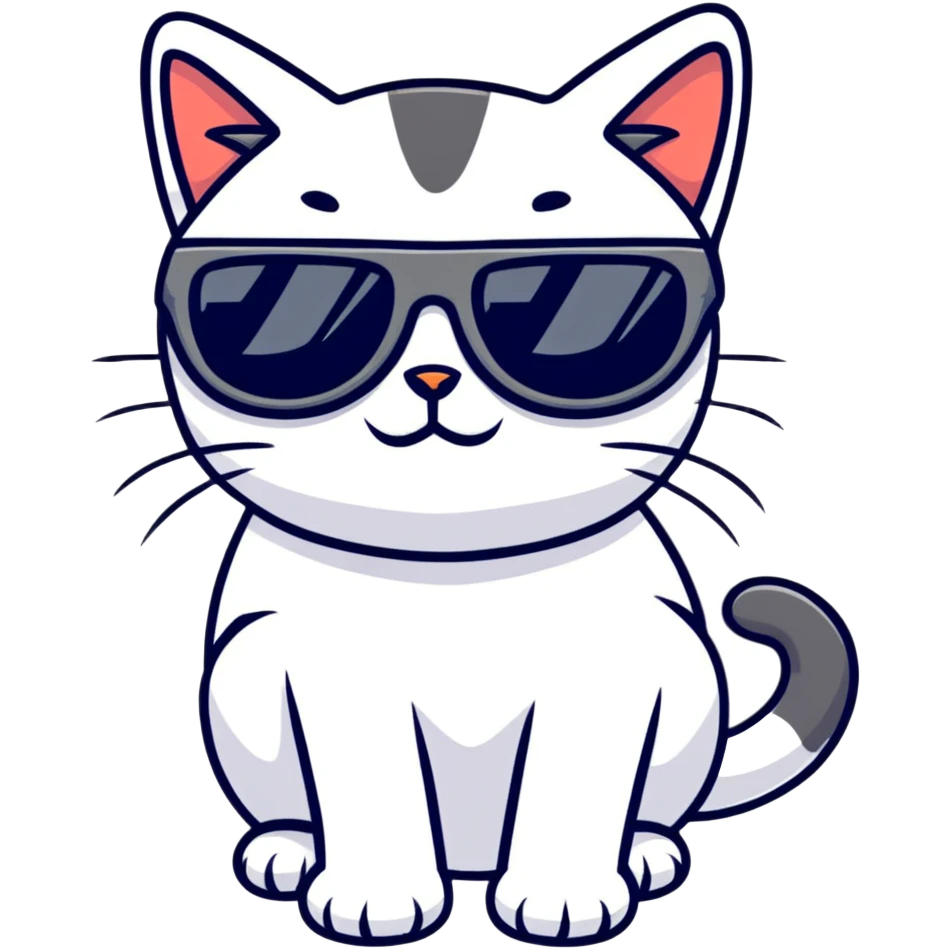 Cat with sunglasses emoji
