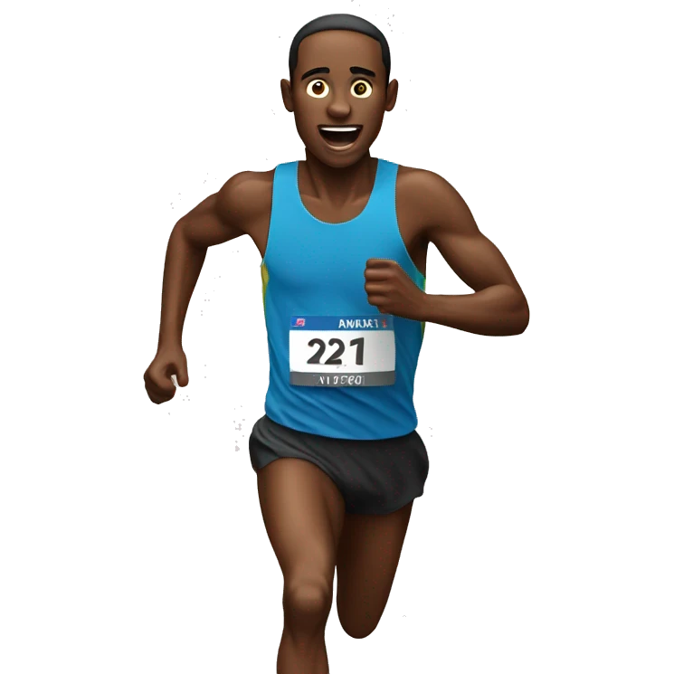 a marathon runner winning a race emoji